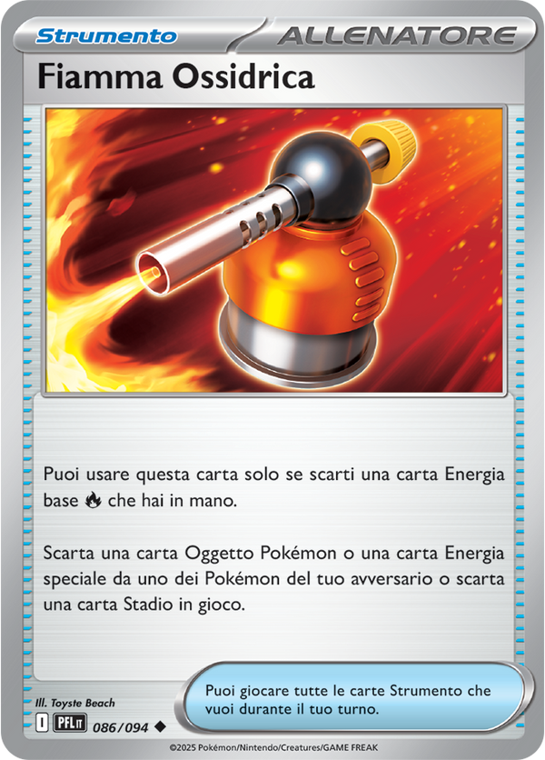 Fiamma Ossidrica PFL 086/094 Reverse Holo - ITA - Near Mint - Megaevoluzione - Fiamme Spettrali - Carta Pokemon