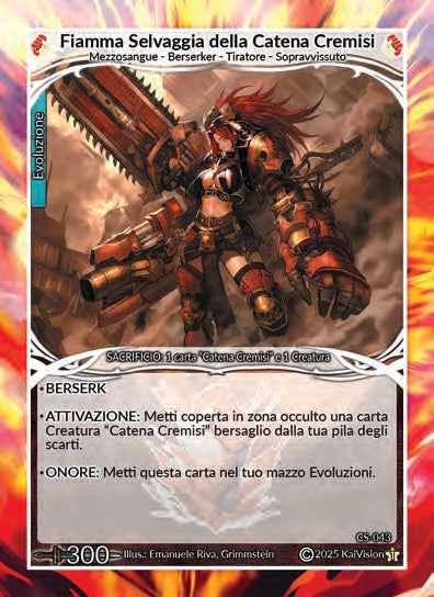 Fiamma Selvaggia della Catena Cremisi CS - 043 Foil  - 1a Edizione - ITA - Near Mint - Custodi della Storia - Carta Creatures of Exo