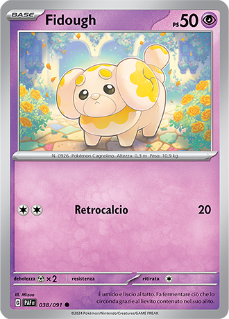 Fidough 038/091 Reverse Holo - ITA - Near Mint - Scarlatto e Violetto - Destino di Paldea - Carta Pokemon