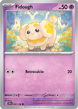 Fidough 097/198 Reverse Holo - ITA - Near Mint - Scarlatto e Violetto - Carta Pokemon