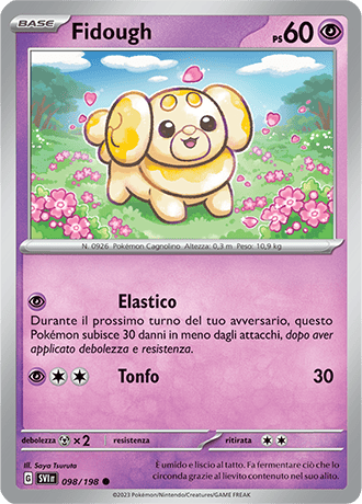 Fidough 098/198 Reverse Holo - ITA - Near Mint - Scarlatto e Violetto - Carta Pokemon