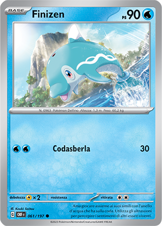 Finizen 061/197 Reverse Holo - ITA - Near Mint - Scarlatto e Violetto - Ossidiana Infuocata - Carta Pokemon