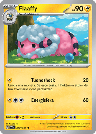 Flaaffy 067/198 Reverse Holo - ITA - Near Mint - Scarlatto e Violetto - Carta Pokemon