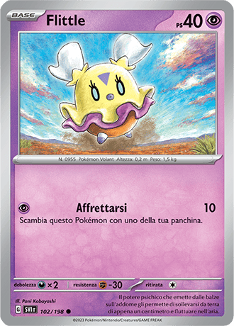 Flittle 102/198 Reverse Holo - ITA - Near Mint - Scarlatto e Violetto - Carta Pokemon