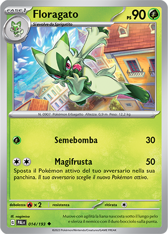 Floragato 014/193 Reverse Holo - ITA - Near Mint - Scarlatto e Violetto - Evoluzioni a Paldea - Carta Pokemon