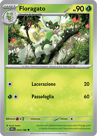 Floragato 014/198 Reverse Holo - ITA - Near Mint - Scarlatto e Violetto - Carta Pokemon