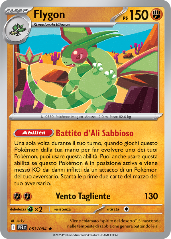 Flygon PFL 053/094 Holo - ITA - Near Mint - Megaevoluzione - Fiamme Spettrali - Carta Pokemon