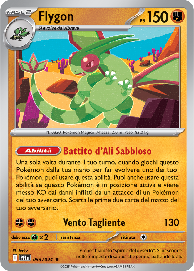 Flygon PFL 053/094 Holo - ITA - Near Mint - Megaevoluzione - Fiamme Spettrali - Carta Pokemon
