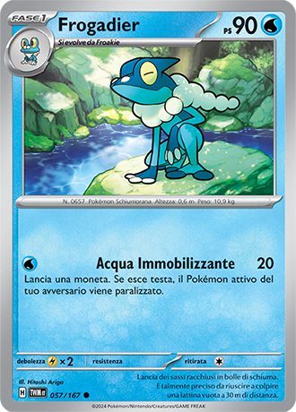 Frogadier 057/167 Reverse Holo Comune - ITA - Near Mint - Scarlatto e Violetto - Crepuscolo Mascherato - Carta Pokemon