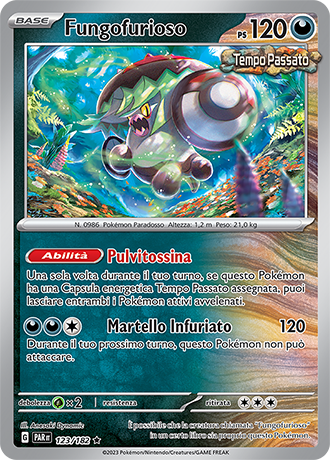 Fungofurioso 123/182 Reverse Holo - ITA - Near Mint - Scarlatto e Violetto - Paradosso Temporale - Carta Pokemon