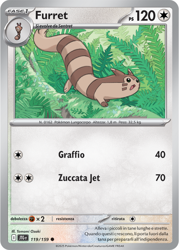 Furret 119/159 Reverse Holo - ITA - Near Mint - Scarlatto e Violetto - Avventure Insieme - Carta Pokemon