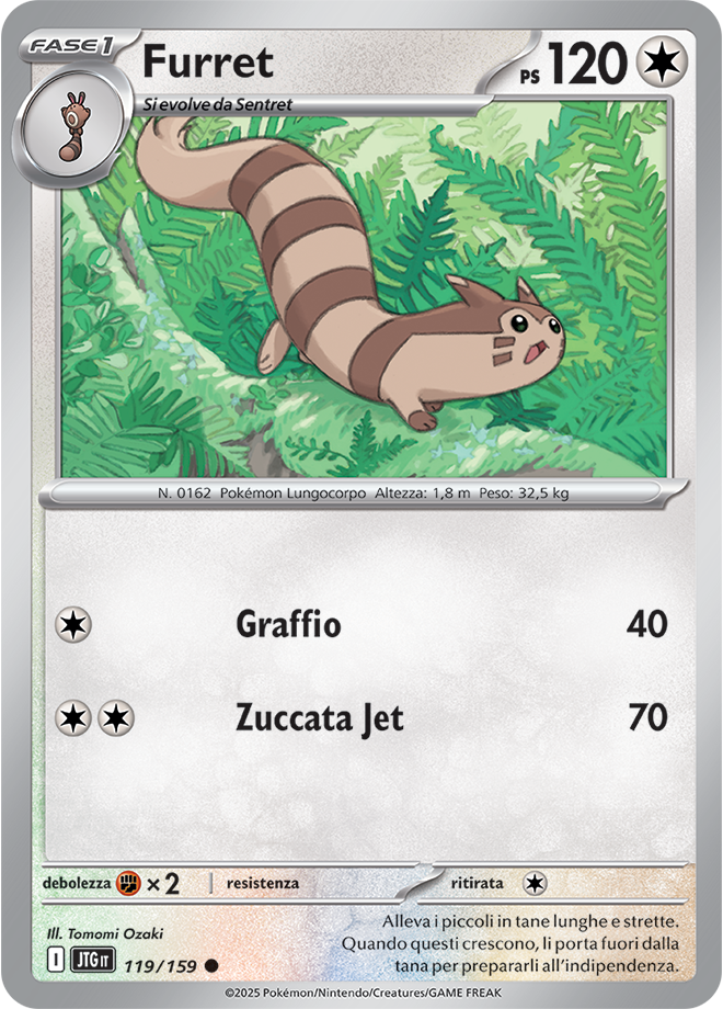 Furret 119/159 Reverse Holo - ITA - Near Mint - Scarlatto e Violetto - Avventure Insieme - Carta Pokemon