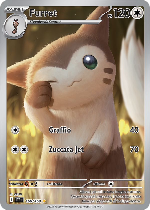 Furret 168/159 - ITA - Near Mint - Scarlatto e Violetto - Avventure Insieme - Carta Pokemon