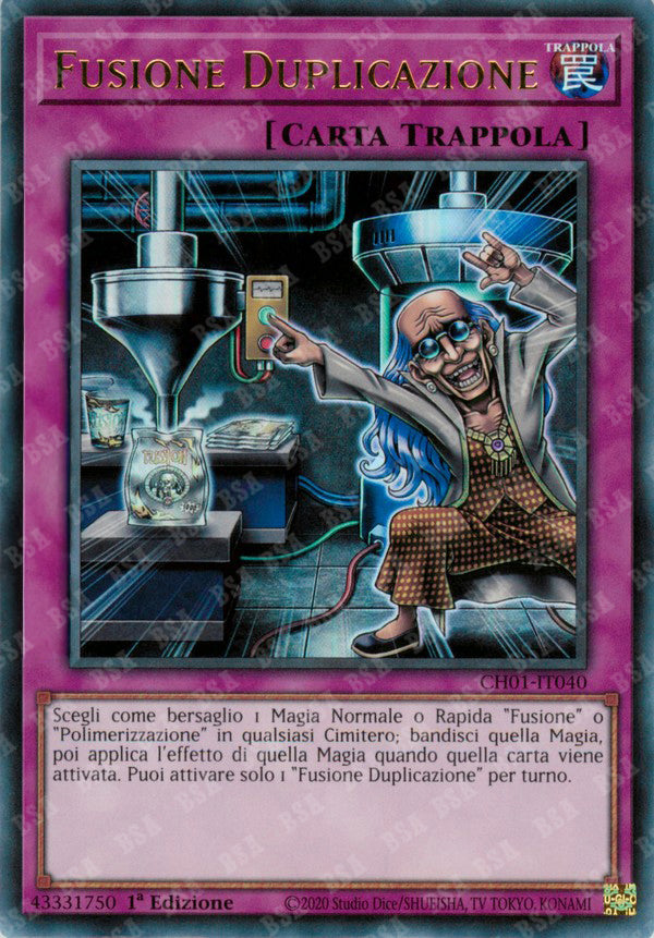 Fusione Duplicazione CH01-IT040 Ultra Rare - 1a Edizione - ITA - Near Mint - I Deck delle Cronache: il Caduto & la Virtuosa - Carta Yu-Gi-Oh!