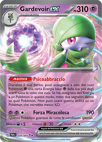 Gardevoir EX 029/091 - ITA - Mint - Scarlatto e Violetto - Destino di Paldea - Carta Pokemon