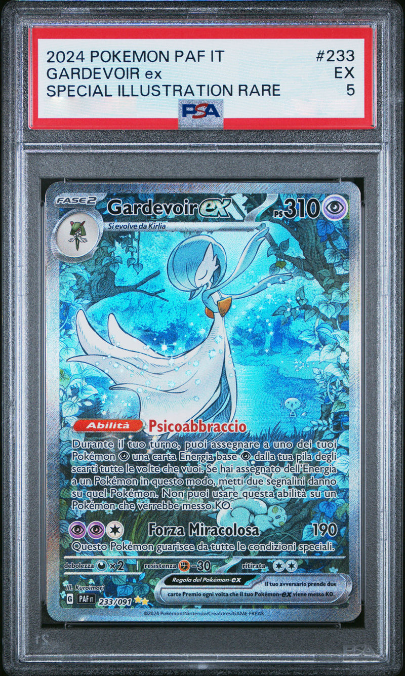 Gardevoir EX Shiny 233/091 Alternative Art - ITA - Excellent - Gradata PSA 5 - Scarlatto e Violetto - Destino di Paldea - Carta Pokemon