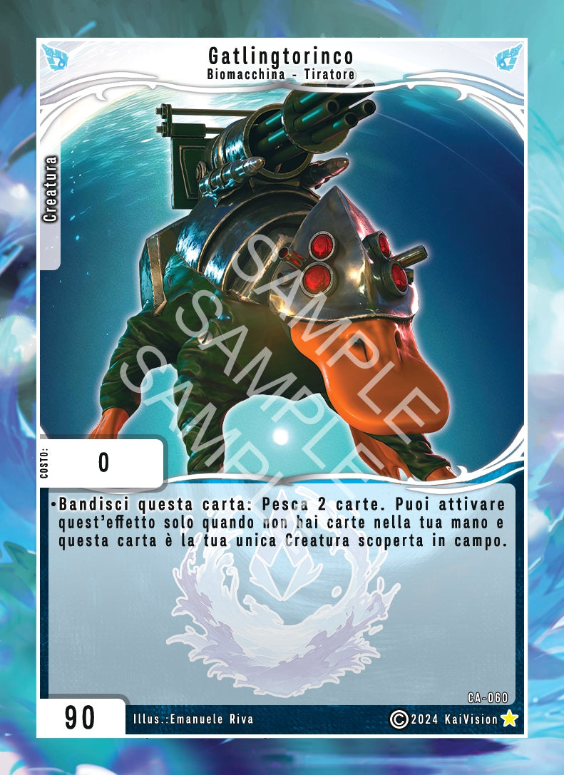 Gatlingtorinco CA - 060 Rara Foil - Unlimited - ITA - Near Mint - Cavalieri di Adam - Carta Creatures of Exo