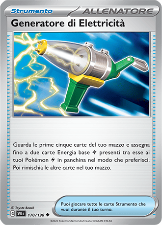 Generatore di Elettricità 170/198 Reverse Holo - ITA - Near Mint - Scarlatto e Violetto - Carta Pokemon