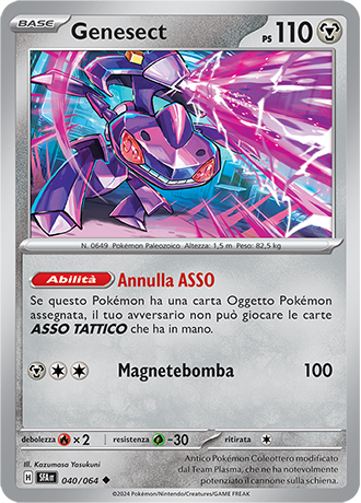 Genesect 040/064 Reverse Holo Non Comune - ITA - Near Mint - Scarlatto e Violetto - Segreto Fiabesco - Carta Pokemon