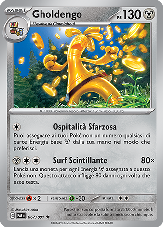 Gholdengo 067/091 Holo - ITA - Mint - Scarlatto e Violetto - Destino di Paldea - Carta Pokemon