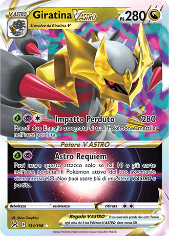 Giratina-V ASTRO 131/196 - ITA - Near Mint - Spada e Scudo - Origine Perduta - Carta Pokemon