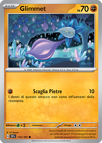 Glimmet 114/191 - ITA - Near Mint - Scarlatto e Violetto - Scintille Folgoranti - Carta Pokemon