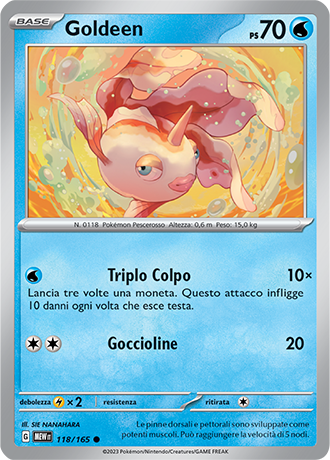 Goldeen 118/165 - ITA - Near Mint - Scarlatto e Violetto - 151 - Carta Pokemon