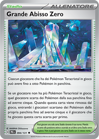 Grande Abisso Zero 094/131 Reverse Holo - ITA - Near Mint - Scarlatto e Violetto - Evoluzioni Prismatiche - Carta Pokemon