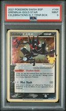 Greninja Gold Star SWSH144 Holo - ENG - Mint - Gradata PSA 9 - Case Graffiato - Promo Sword and Shield - Carta Pokemon