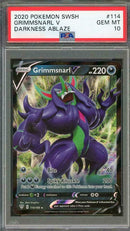 Grimmsnarl V DAA 114/189 Ultra Rara - ENG - Gem Mint - Gradata PSA 10 - Sword and Shield - Darkness Ablaze - Carta Pokemon