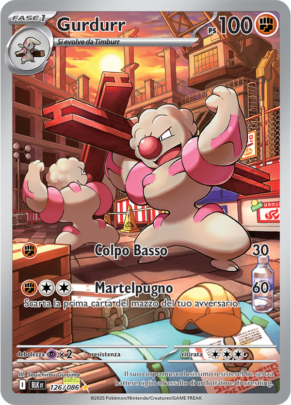358Gurdurr BLK 126/086 - ITA - Near Mint - Scarlatto e Violetto - Luce Nera - Carta Pokemon