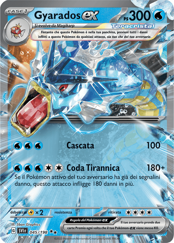Gyarados-ex 045/198 - ITA - Mint - Scarlatto e Violetto - Carta Pokemon