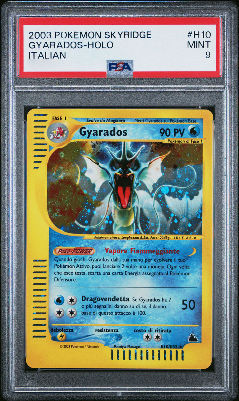 Gyarados H10/H32 Holo - ITA - Mint - Gradata PSA 9 - e-Card - SkyRidge - Carta Pokemon