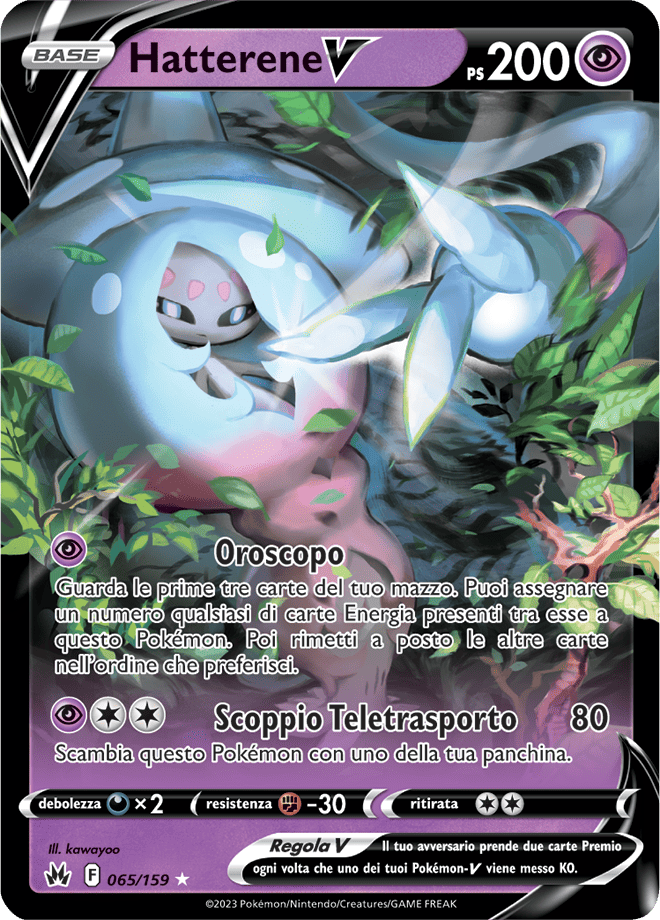 Hatterene V 065/159 - ITA - Mint - Spada e Scudo - Zenit Regale - Carta Pokemon