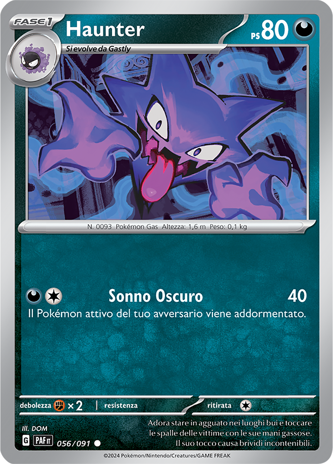 Haunter 056/091 - ITA - Mint - Scarlatto e Violetto - Destino di Paldea - Carta Pokemon
