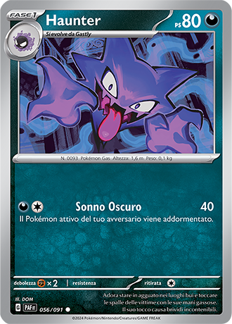 Haunter 056/091 Reverse Holo - ITA - Near Mint - Scarlatto e Violetto - Destino di Paldea - Carta Pokemon