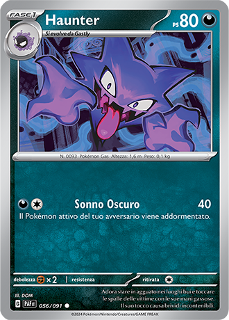 Haunter 056/091 Reverse Holo - ITA - Mint - Scarlatto e Violetto - Destino di Paldea - Carta Pokemon