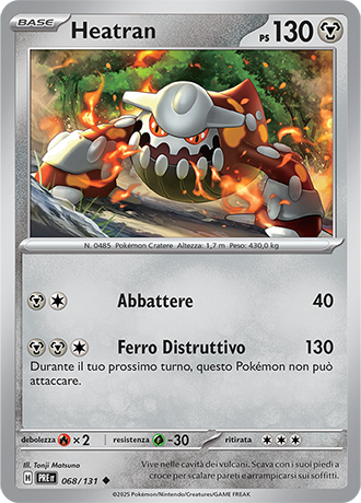 Heatran 068/131 Reverse Holo - ITA - Near Mint - Scarlatto e Violetto - Evoluzioni Prismatiche - Carta Pokemon