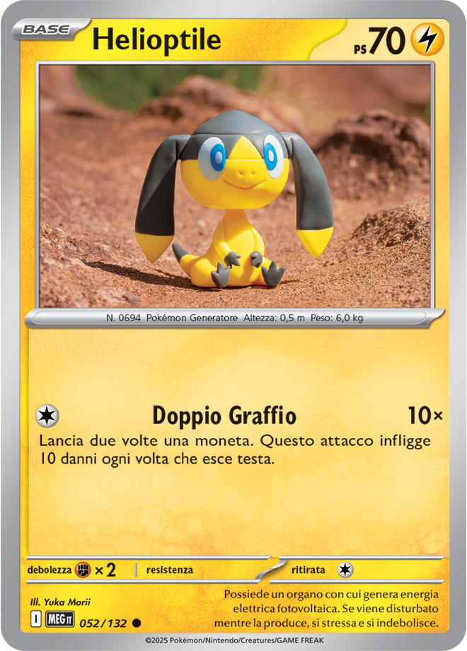 Helioptile MEG 052/132 - ITA - Near Mint - Megaevoluzione - Carta Pokemon