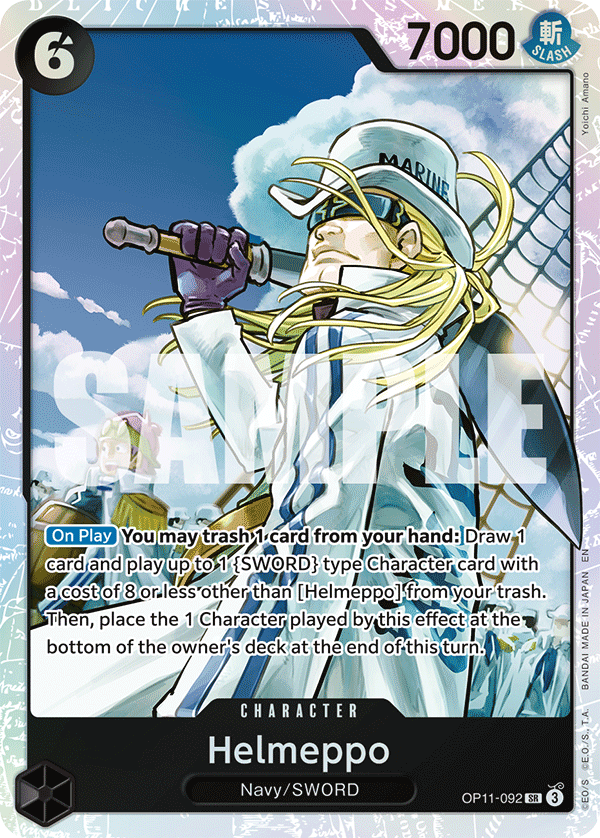 Helmeppo OP11-092 V1 - Character Nero Super Rare - Near Mint - A Fist of Divine Speed - Carta One Piece Card Game