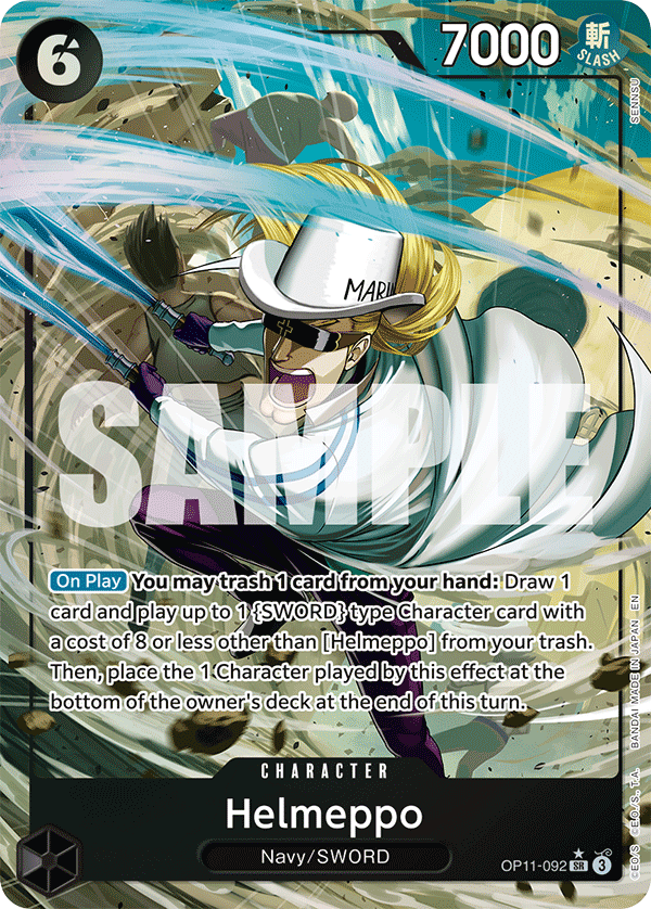 Helmeppo OP11-092 V2 - Character Nero Alternate Art - Near Mint - A Fist of Divine Speed - Carta One Piece Card Game