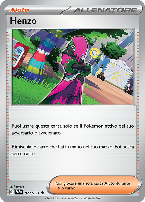 Henzo 077/091 - ITA - Mint - Scarlatto e Violetto - Destino di Paldea - Carta Pokemon