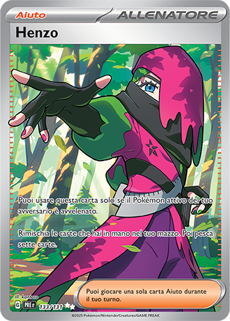 Henzo 133/131 Full Art - ITA - Near Mint - Scarlatto e Violetto - Evoluzioni Prismatiche - Carta Pokemon