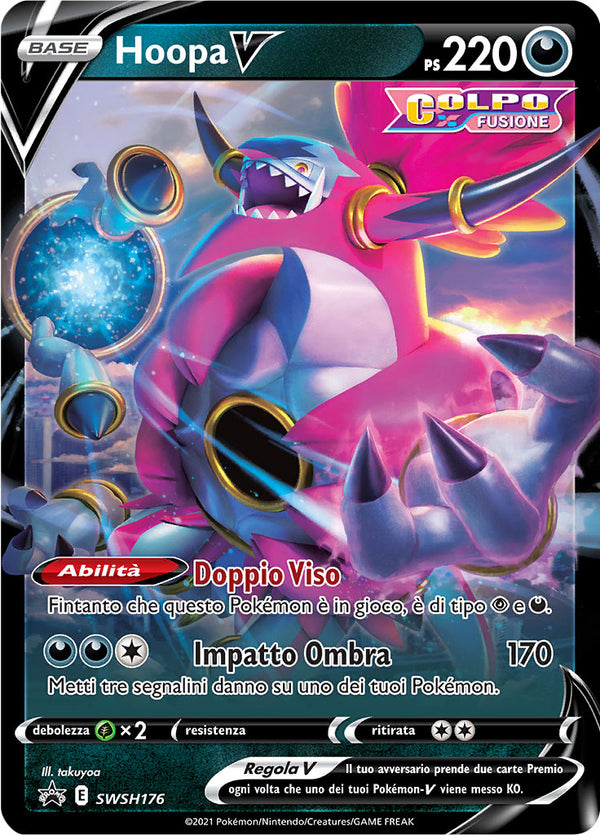 Hoopa-V SWSH176 - ITA - Near Mint - Promo Spada e Scudo - Carta Pokemon