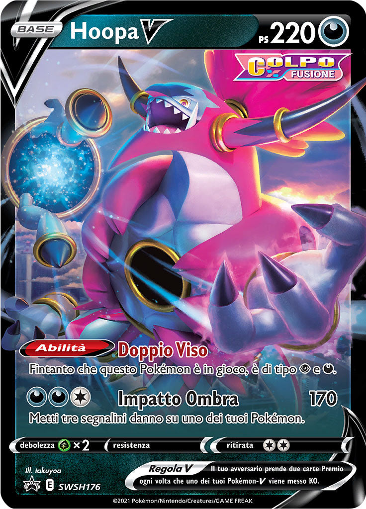 Hoopa-V SWSH176 - ITA - Near Mint - Promo Spada e Scudo - Carta Pokemon