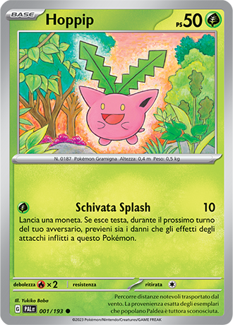 Hoppip 001/193 Reverse Holo - ITA - Near Mint - Scarlatto e Violetto - Evoluzioni a Paldea - Carta Pokemon