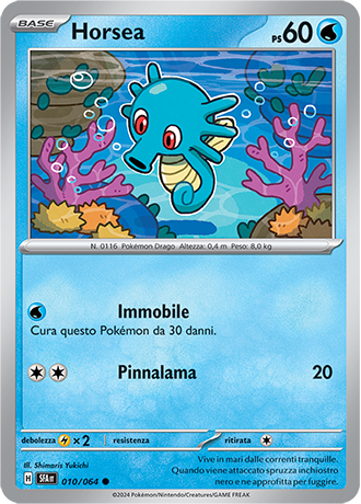 Horsea 010/064 Reverse Holo Comune - ITA - Near Mint - Scarlatto e Violetto - Segreto Fiabesco - Carta Pokemon