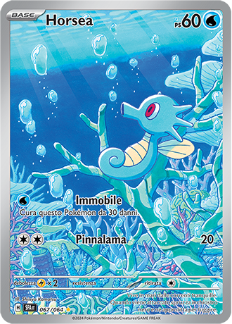 Horsea 067/064 Rara Illustrazione - ITA - Near Mint - Scarlatto e Violetto - Segreto Fiabesco - Carta Pokemon