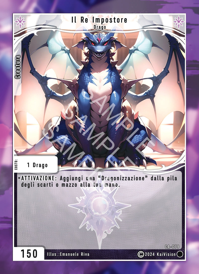 Il Re Impostore CA - 079 Comune - Unlimited - ITA - Near Mint - Cavalieri di Adam - Carta Creatures of Exo