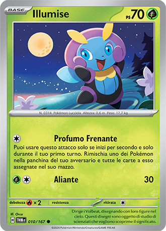 Illumise 010/167 Reverse Holo Comune - ITA - Near Mint - Scarlatto e Violetto - Crepuscolo Mascherato - Carta Pokemon